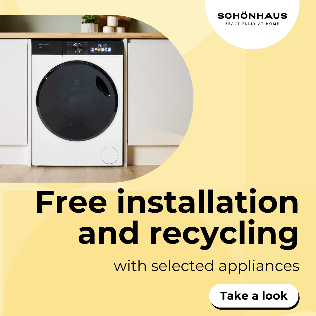 Free installation and recycling with selected Schonhaus appliances